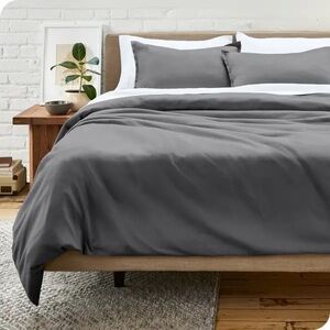 New Bare Home Full Size Microfiber Duvet Cover Set Gray